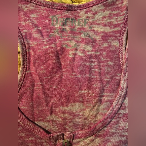 Decree Pink Burnout Button Front Racerback Tank 💖 - Picture 13 of 15